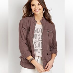 NWT Maurices Solid Utility Jacket size small